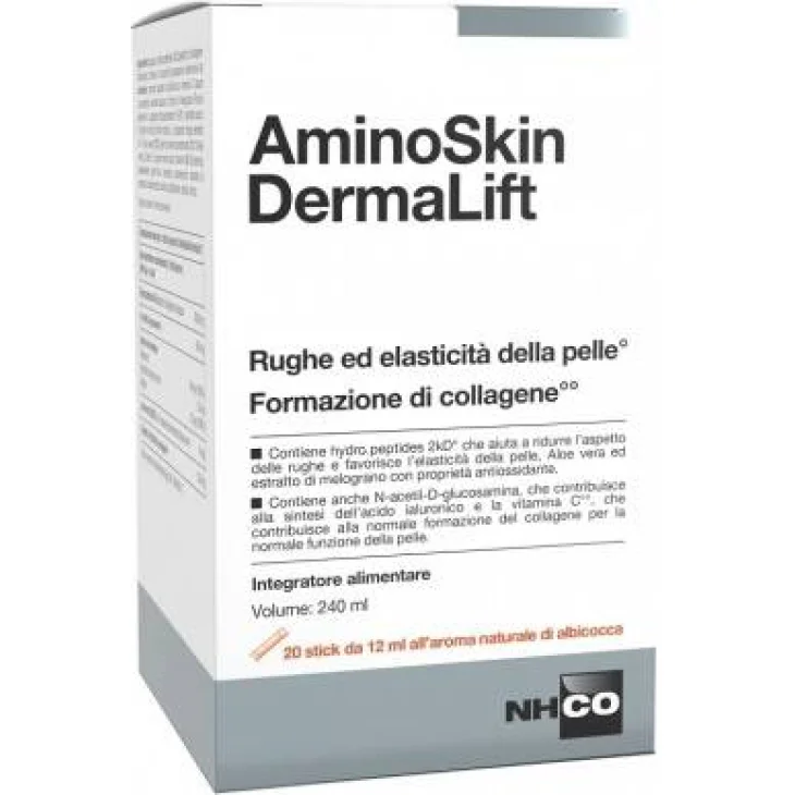 AminoSkin DermalLift Integratore per aiutare la formazione di collagene per elasticità della pelle 20 bustine