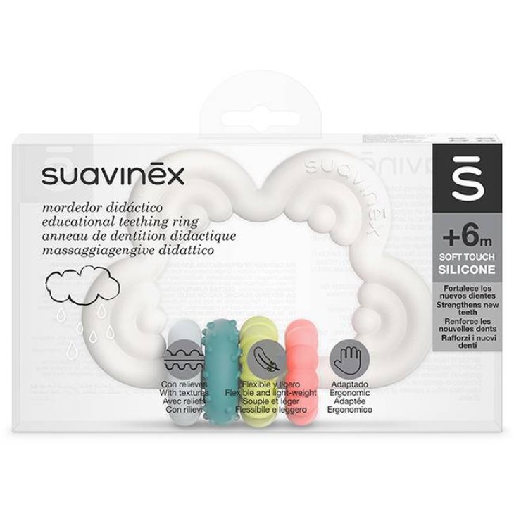 Suavinex Massaggiagengive per i denti del bambino in silicone Step 3 Nuvola +6 Mesi