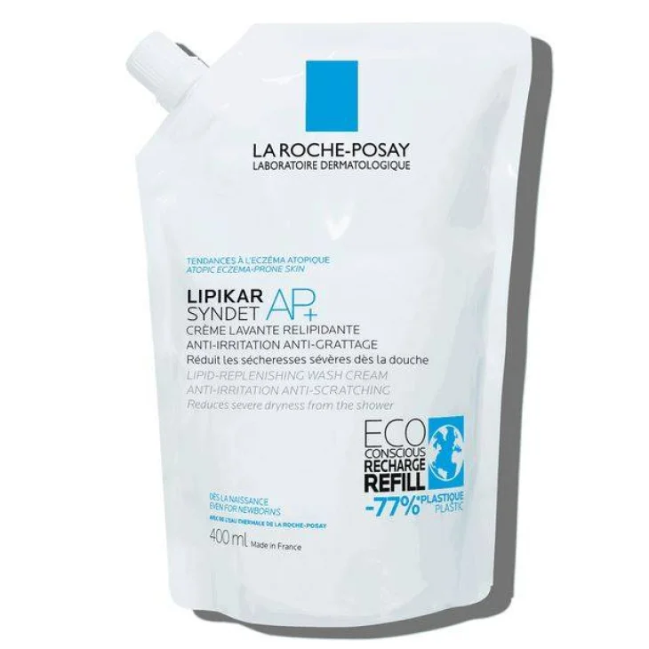 La Roche Posay Lipikar Syndet AP+ Crema Gel Detergente per Pelle Sensibile 400 ml Ricarica