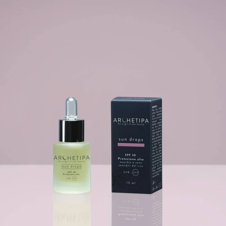 Archetipa Sun Drops Lozione Protezione Solare Alta Viso SPF 30 15 ml