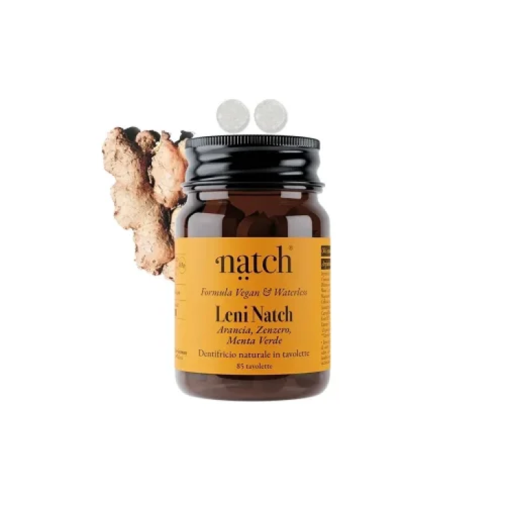 Natch Leni Arancia Zenzero L-Arginina e corteccia di quercia Dentifricio naturale 85 Tavolette