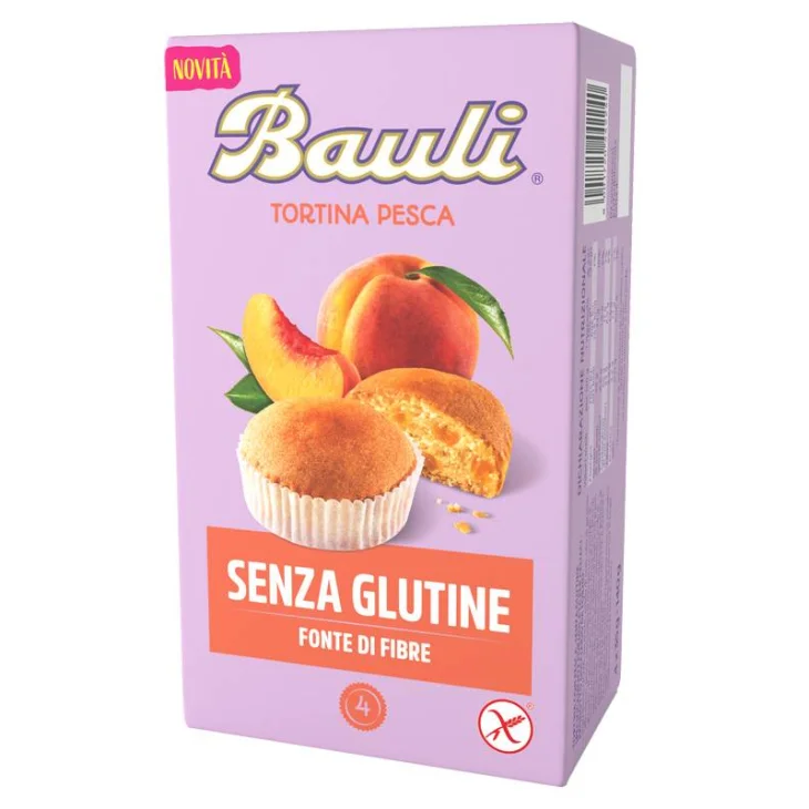 Bauli Tortina alla Pesca Merenda Senza Glutine 140 g