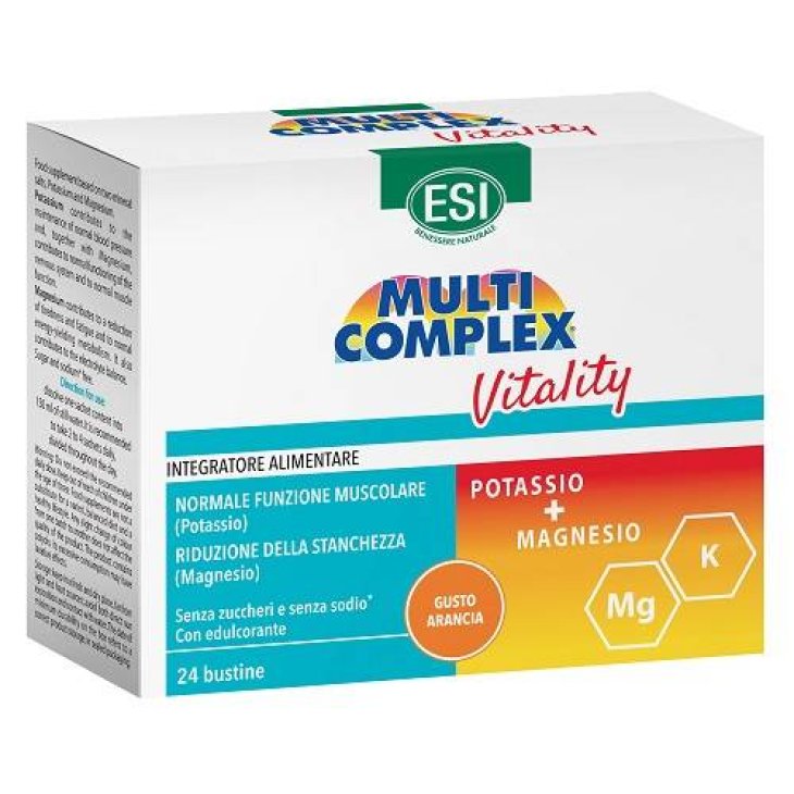 Esi Multicomplex Vitality Integratore di Magnesio e Potassio 24 bustine