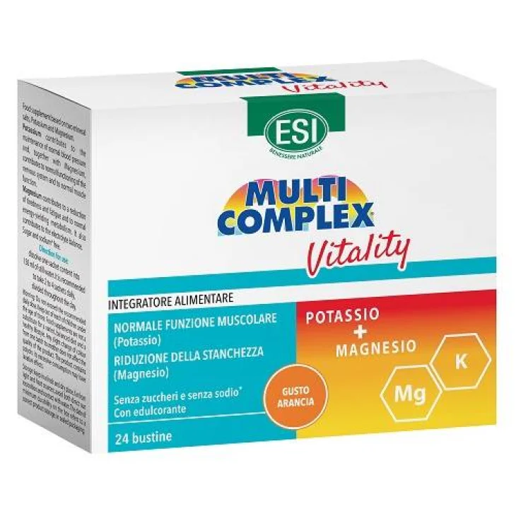 Esi Multicomplex Vitality Integratore di Magnesio e Potassio 24 bustine