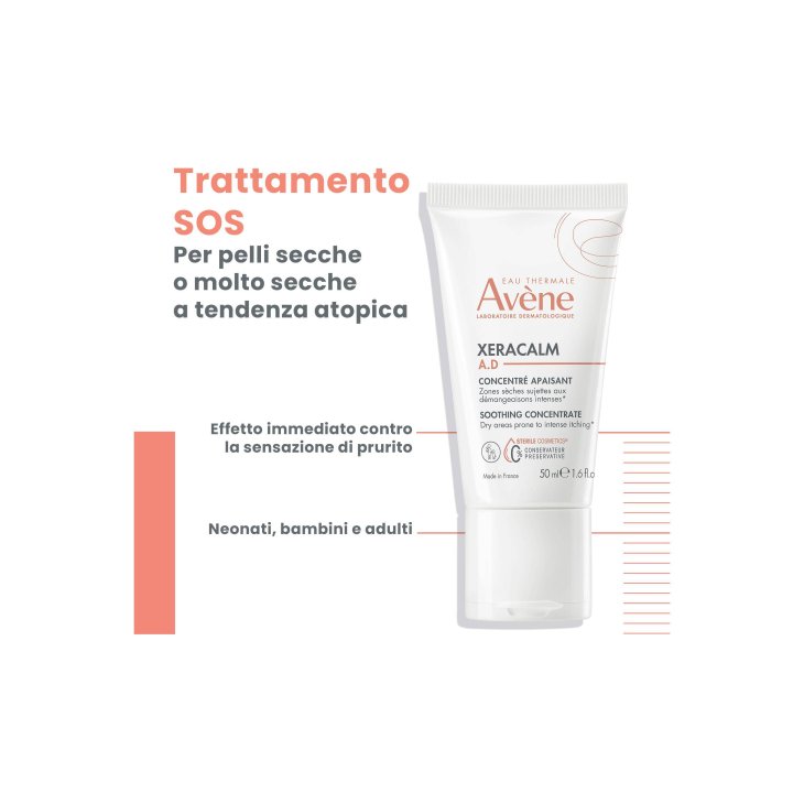 Avène Eau Thermale Xeracalm AD Concentrato Lenitivo 50 ml Nova Formulazione