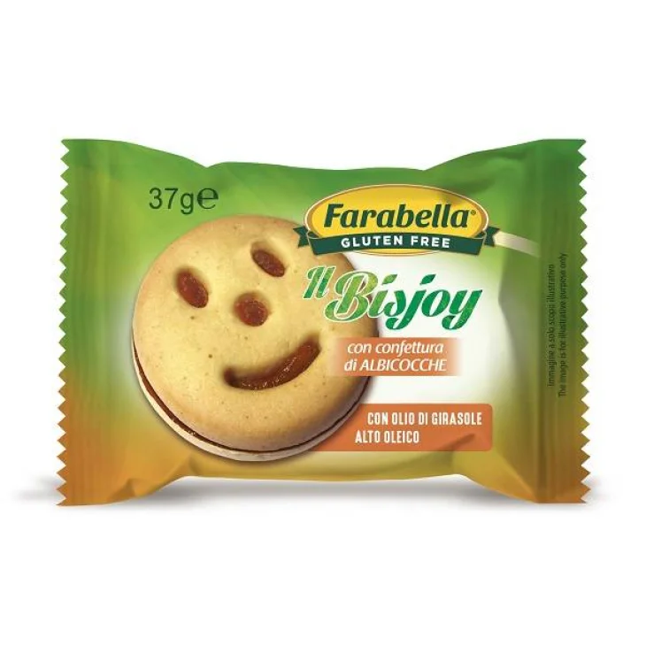 Farabella Bisjoy Biscotti all'Albicocca Senza Glutine 37 g