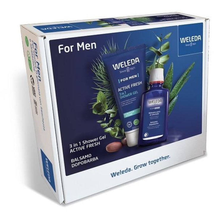 COFANETTO FOR MEN 1 NEW MEN DOCCIA ACTIVE FRESH 3 IN 1 SHOWER GEL EUCALYPTUS VETIVER 200 ML + 1 FOR MEN BALSAMO DOPO BARBA 100 M