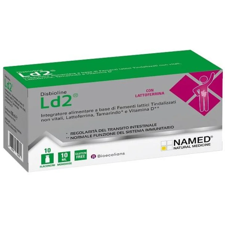 Named Disbioline LD2 Integratore per il Benessere Intestinale 10 flaconcini