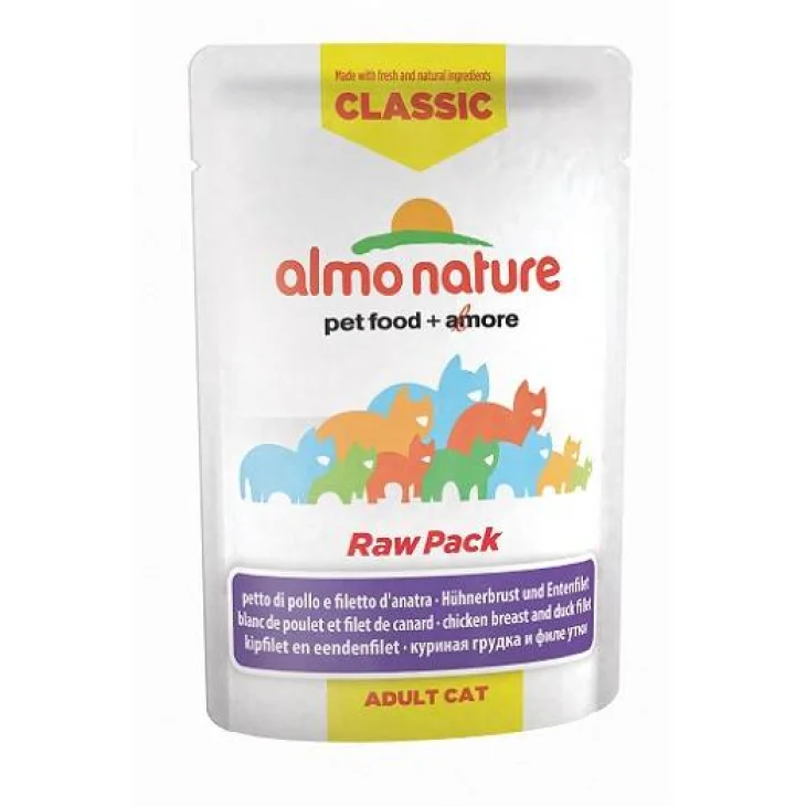 CLASSIC GATTO PETTO DI POLLO E FILETTO D' ANATRA RAW PACK