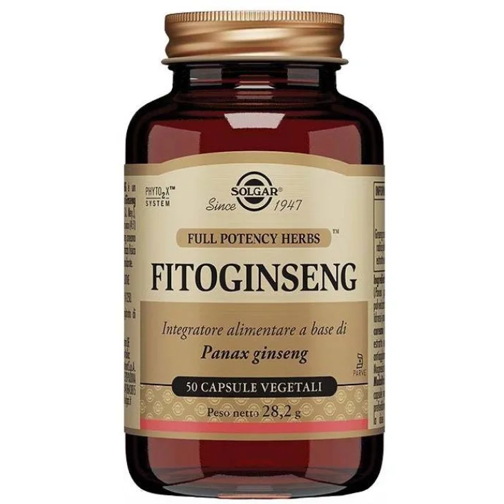 Solgar Fitoginseng Integratore Tonico-Adattogeno 50 capsule vegetali
