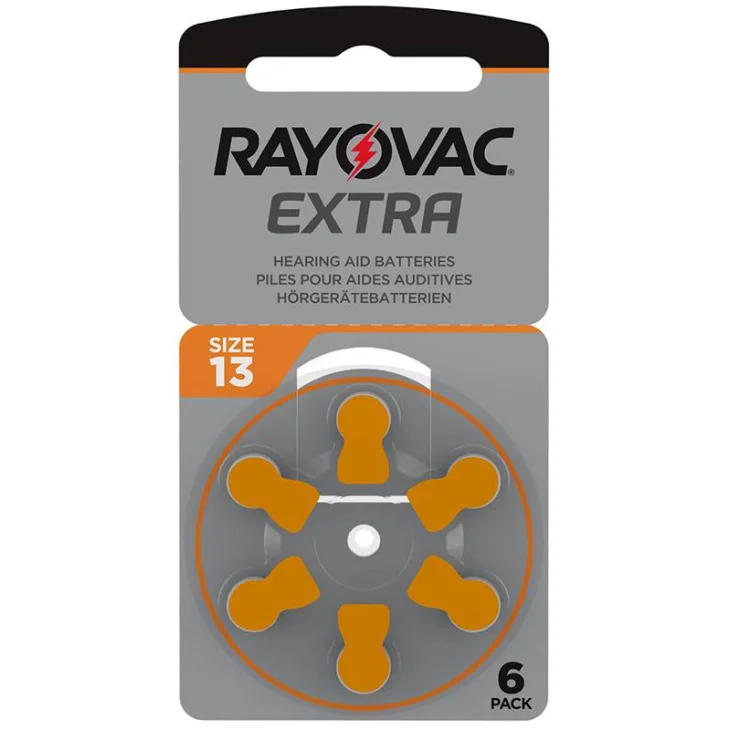 BATTERIA MODELLO 13 PER AMPLIFICATORE ACUSTICO 6 PEZZI