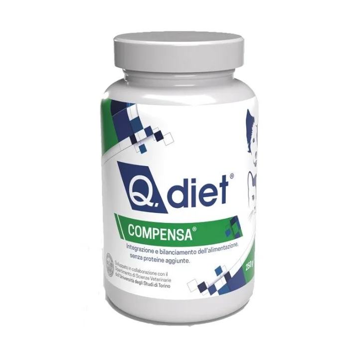 Compensa Q Diet Integratore Vitaminico per Cani e Gatti Polvere 250 g