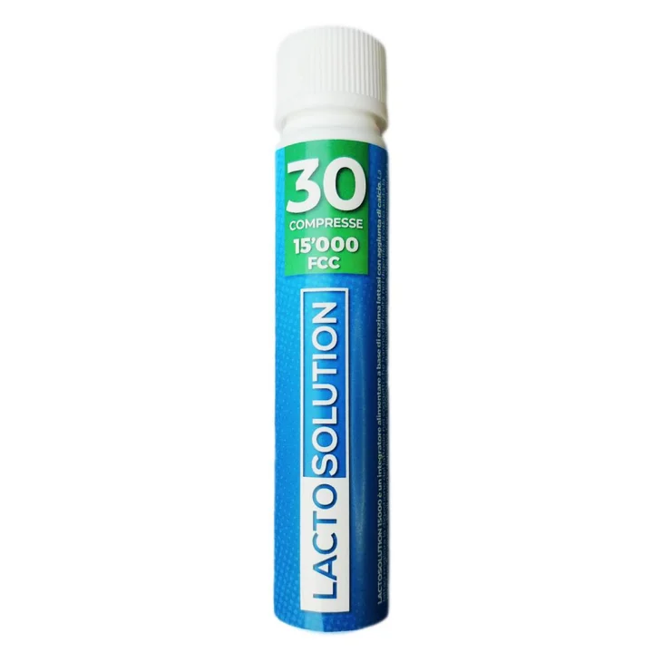Lactosolution 15000 Integratore di Enzima Lattasi per Intolleranti al Lattosio 30 compresse
