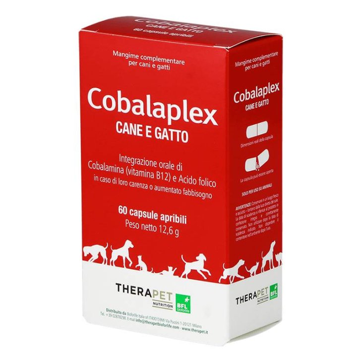 Therapet Cobalaplex Cane e Gatto Integratore di Cobalamina e Acido Folico 60 capsule