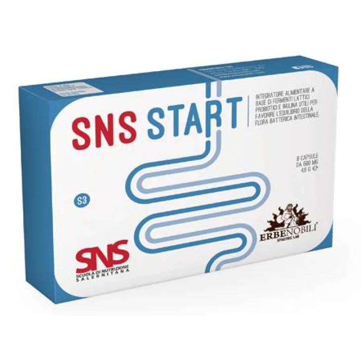 SNS START Integratore di Fermenti Lattici per l'Equilibrio della Flora Batterica Intestinale 8 Capsule