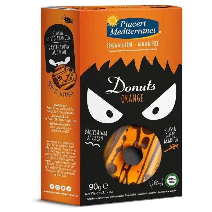 PIACERI MEDITERRANEI DONUTS ORANGE 2 CONFEZIONI DA 45 G