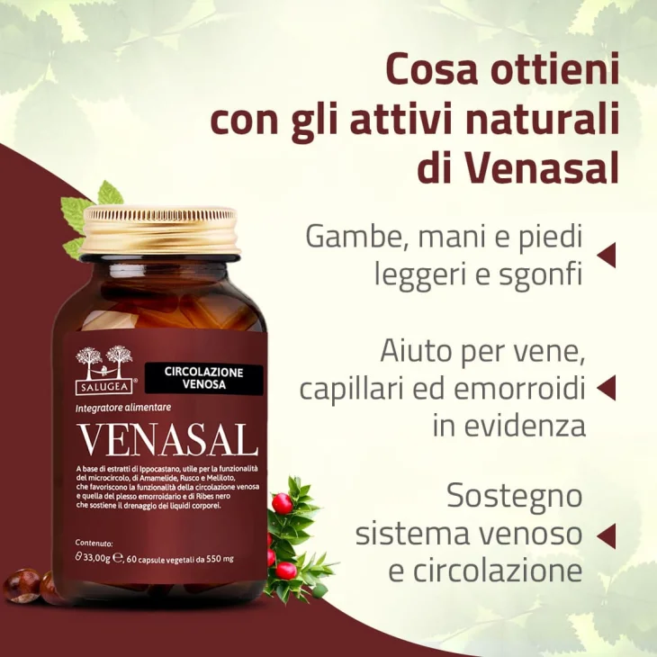 Salugea Venasal Integratore per la Circolazione 60 Capsule
