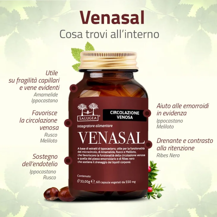 Salugea Venasal Integratore per la Circolazione 60 Capsule