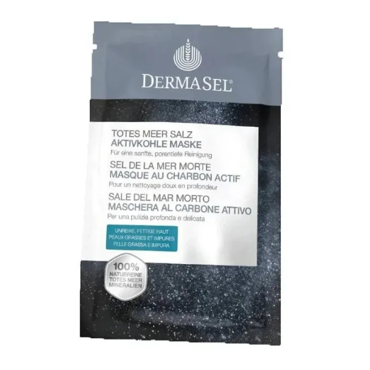 Dermasel Derm Maschera Carbone Attivo Pulizia Profonda Viso 12 ml