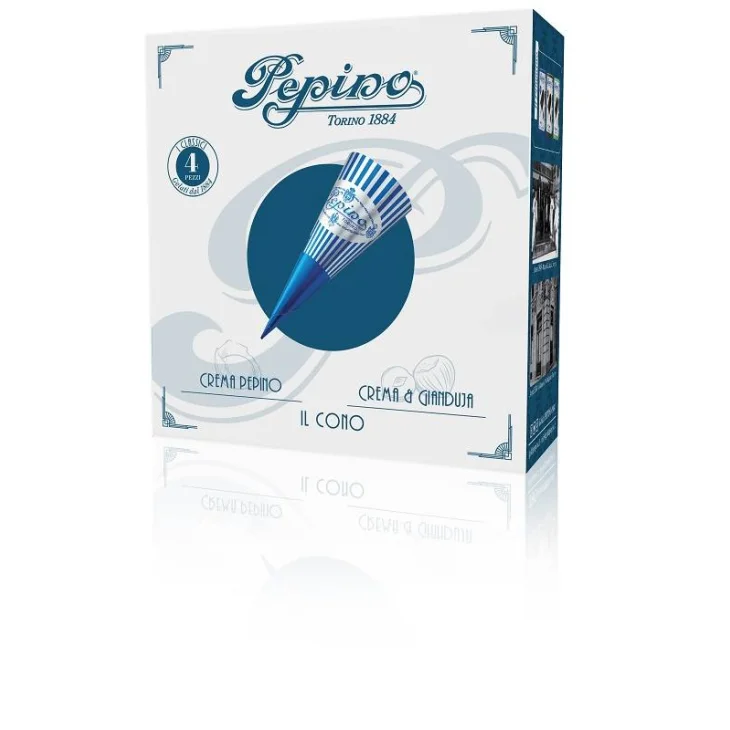 CONO GELATO ALLA CREMA 2 PEZZI DA 80 G + CONO GELATO AL GIANDUIA 2 PEZZI DA 80 G