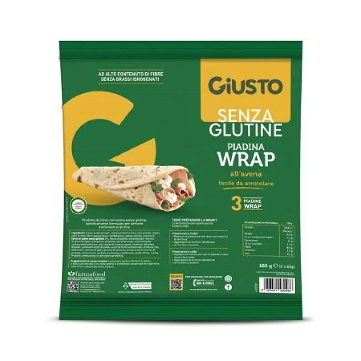 Giusto senza Glutine Wrap con AvenaI 3 Pezzi