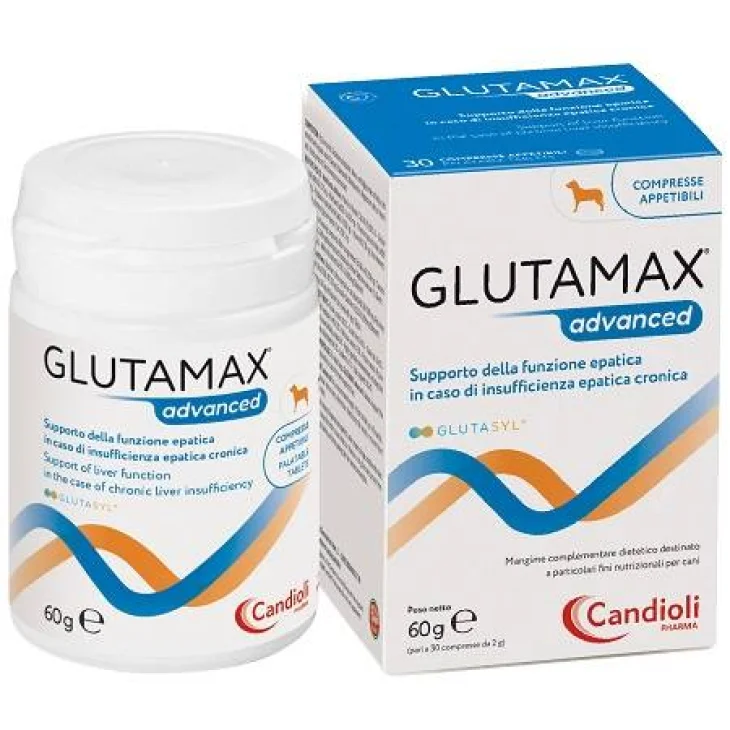 Candioli Glutamax Advanced Integratore per Disturbi Epatici e Digestivi per Animali 30 compresse
