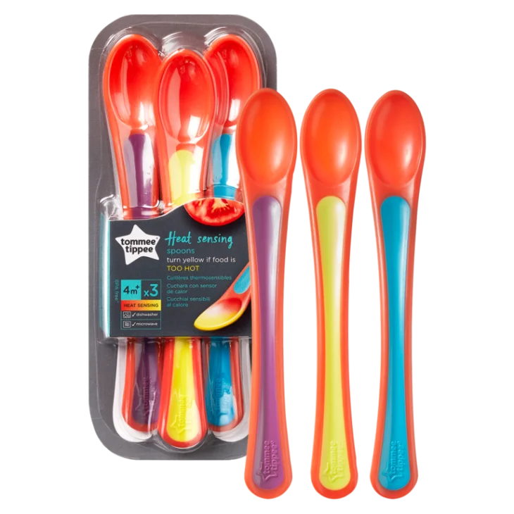 Tommee Tippee Cucchiai per lo Svezzamento - 3 cucchiai sensibili al calore +4mesi