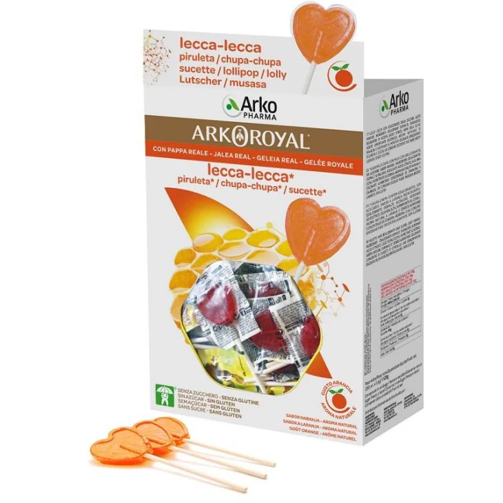 Arkopharma Arkoroyal Lecca Lecca Con Pappa Reale Gusto Arancia 1 pezzo