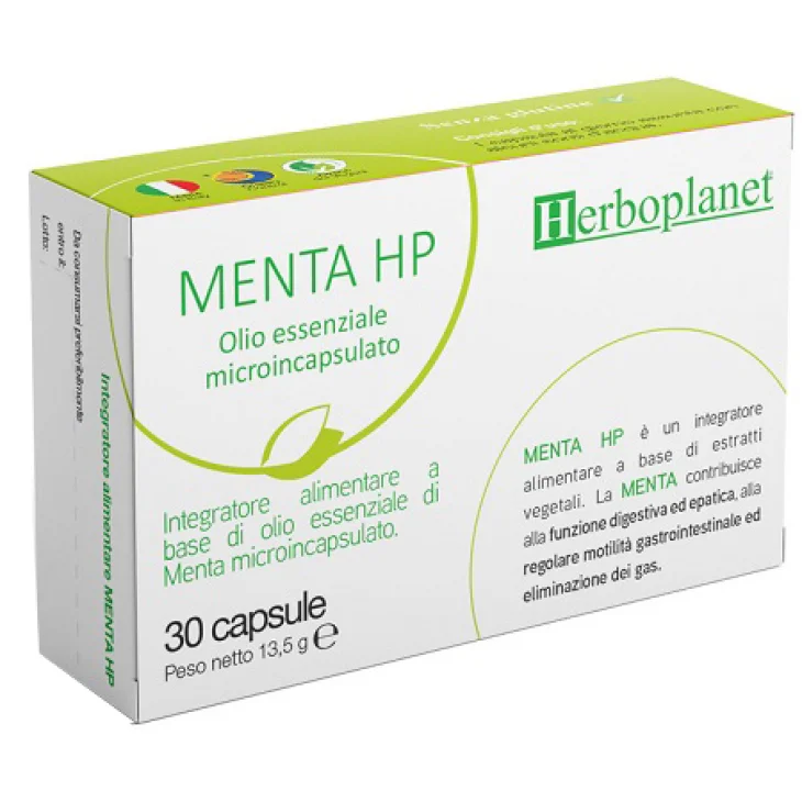 Herboplanet Menta HP per la Buona Digestione Oli Microincapsulati 30 capsule