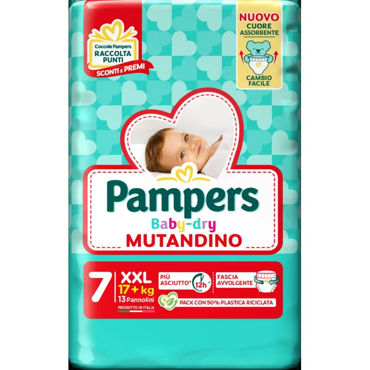 Pampers Baby Dry Mutandino XXL 17kg+ 13 pannolini