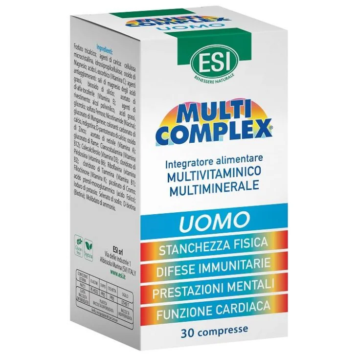 Esi Multicomplex Uomo Integratore Multivitaminico e Multiminerale 30 compresse