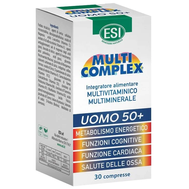 Esi Multicomplex Uomo 50+ Integratore Multivitaminico e Multiminerale 30 compresse