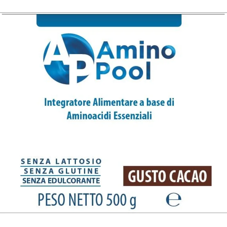 Aminopool Integratore con Aminoacidi essenziali Gusto Cacao 500 g