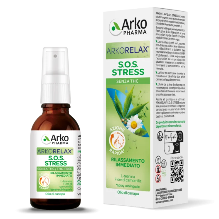 Arkopharma Arkorelax SOS Stress Integratore per Favorire il Rilassamento 15 ml