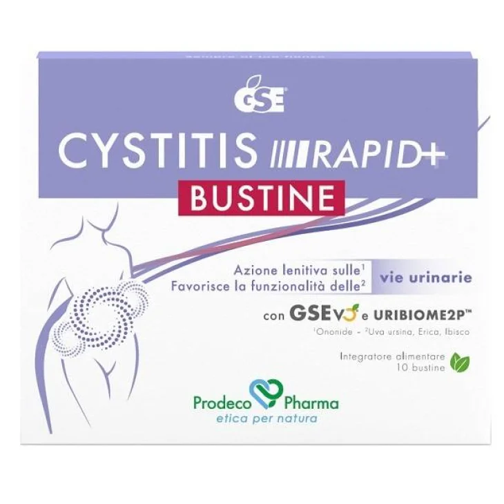 GSE Cystitis Rapid+ Rimedio Naturale Contro la Cistite 10 bustine
