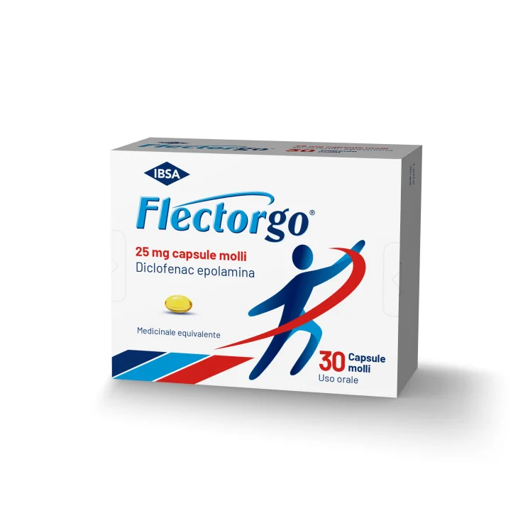 Ibsa Flectorgo Medicinale per Dolori Reumatici e Muscolari 30 capsule molli