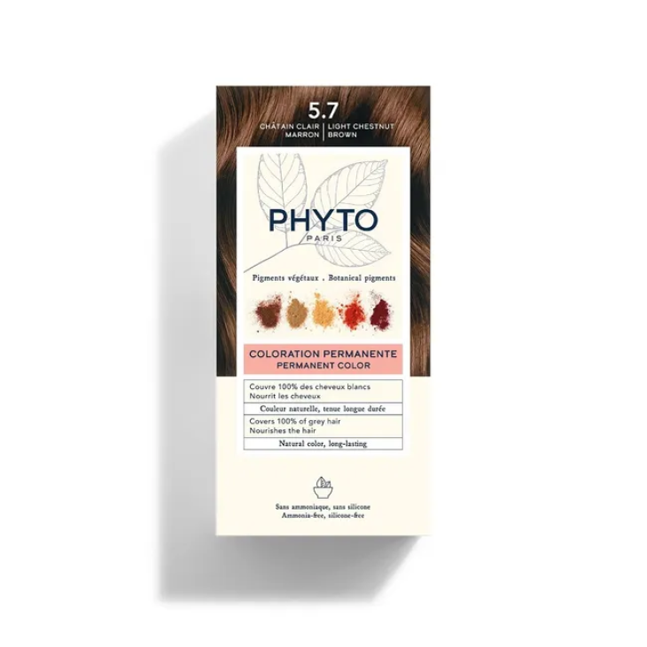 Phyto Color Kit Tinta per Capelli Colore 5,7 Castano Chiaro Tabacco