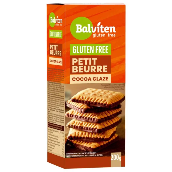 Balviten Petit Beurre Biscotti Senza Glutine Cocoa Glaze 200 grammi
