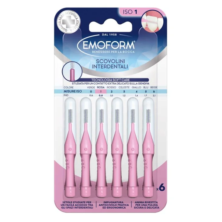 Emoform Scovolino ISO 1 Rosa 6 pezzi