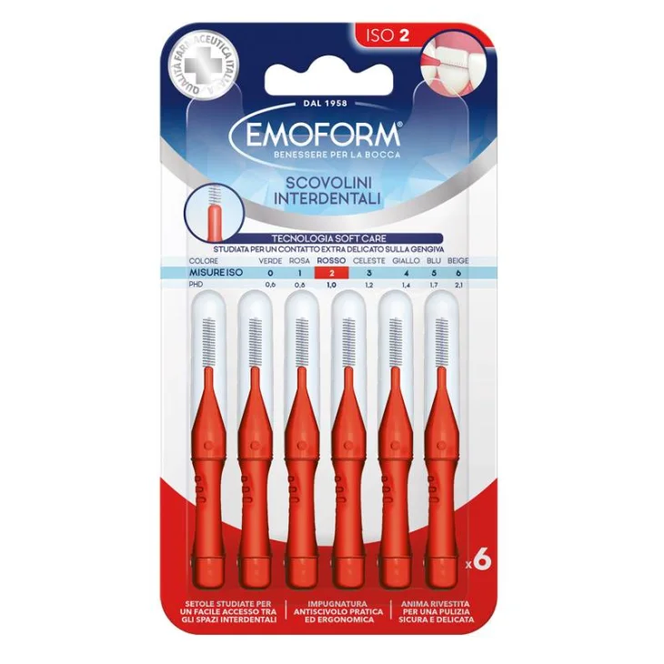 Emoform Scovolino ISO 2 Rosso 6 pezzi