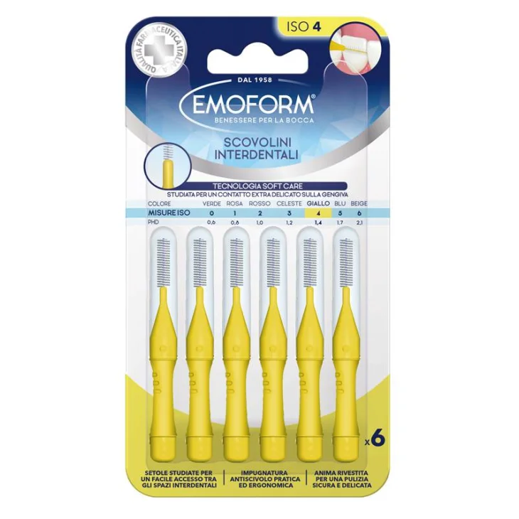 Emoform Scovolino ISO 4 Giallo 6 pezzi