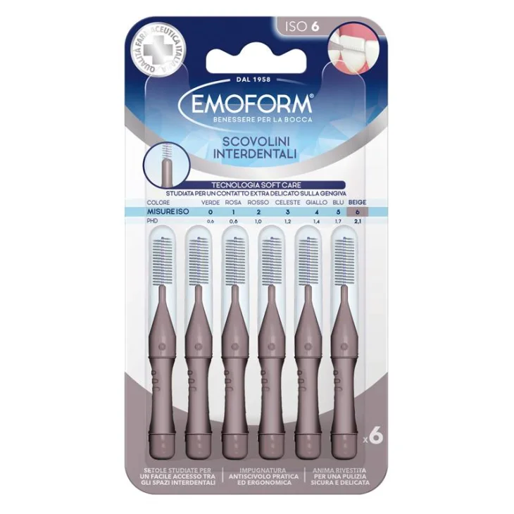 Emoform Scovolino ISO 6 Beige 6 pezzi