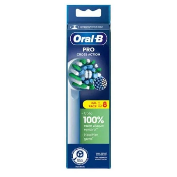 Oralb Testine Power Refill Eb50r Crossaction 8 Pezzi