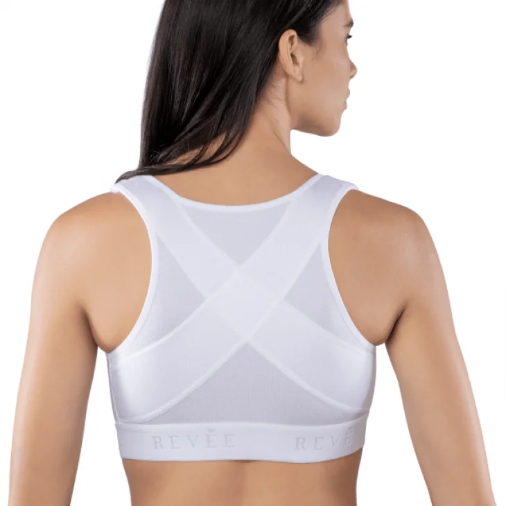 Revèe Bra Julie Reggiseno Post-Operatorio Bianco Taglia 4XL