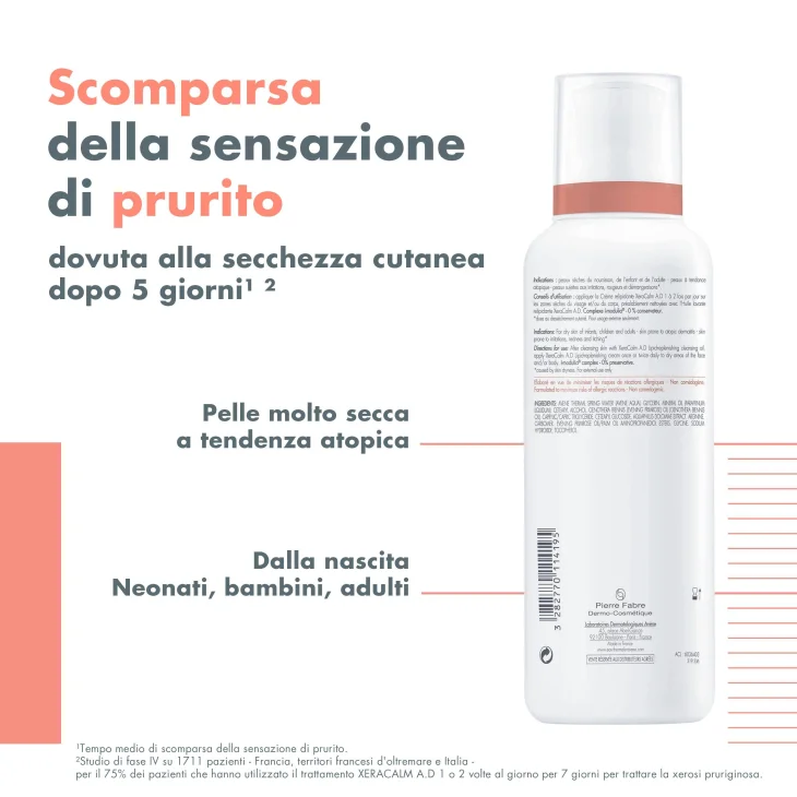 Avène Xeracalm Ad Crema Liporestitutiva Viso e Corpo Nuova Formula 400 ml