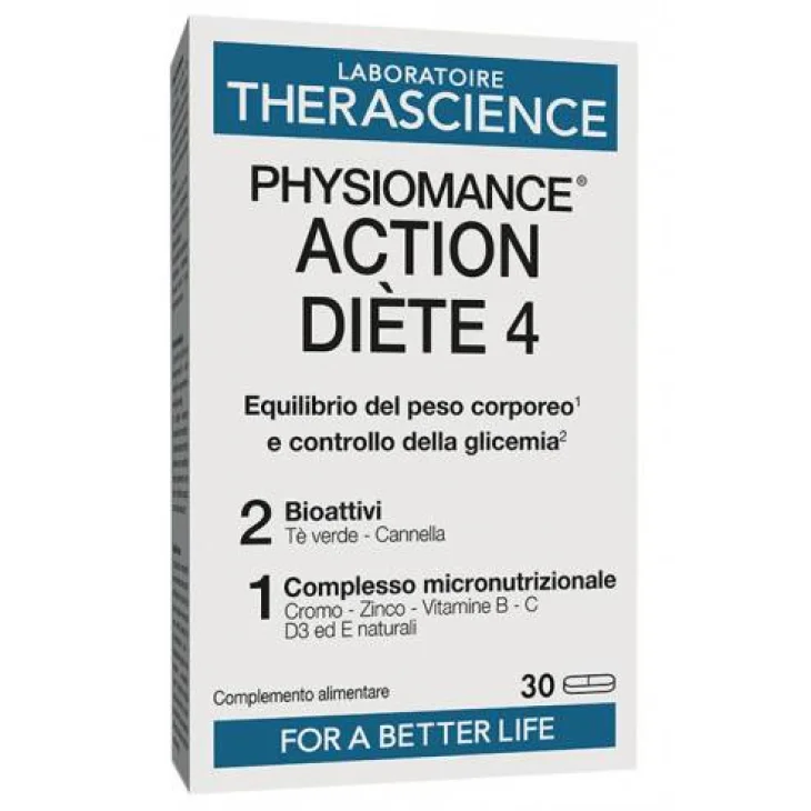 Physiomance Action Diete 4 Integratore Controllo Glicemia 30 compresse