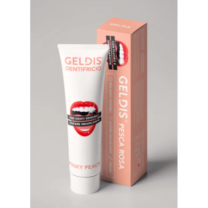 Geldis Dentifricio Sbiancante alla Pesca Rosa 100 ml