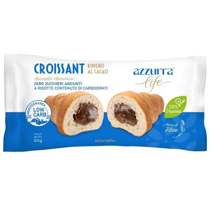 Azzurra Life Croissant Low Carb Ripieno al Cacao 50 grammi