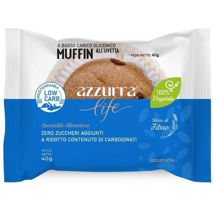 Azzurra Life Muffin all'Uvetta Low Carb 40 grammi