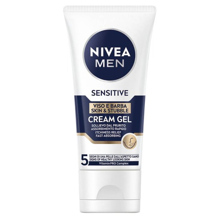 Nivea Men Sensitive Crema Gel Viso e Barba 50 ml